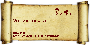 Veiser András névjegykártya